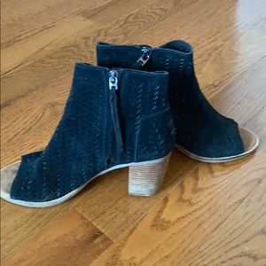 Majorca Suede Peep Toe Bootie